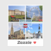 Sticker AT Vienna - Schloss Schonbrunn - Prater Fnfair - (Feuille)