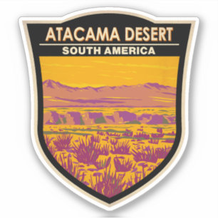 Sticker Atacama Desert Sunset Amérique du Sud Voyage Vinta