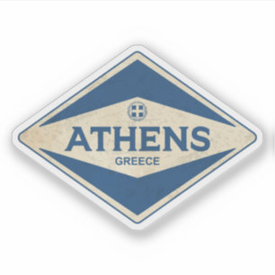 Sticker Athènes Grèce Vintage
