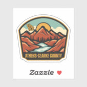 Sticker Athens-Clarke County, Géorgie (Feuille)