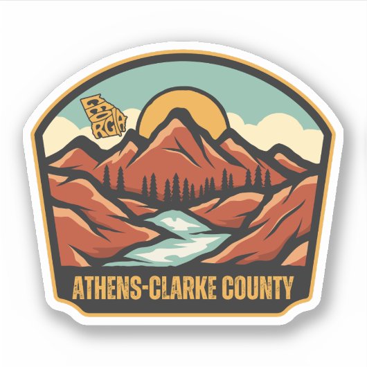 Sticker Athens-Clarke County, Géorgie (Devant)