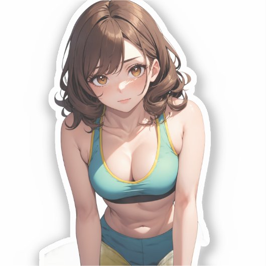 Sticker Athlète turquoise Dynamo (Recto)