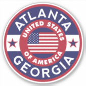Sticker ATLANTA, Géorgie (Devant)