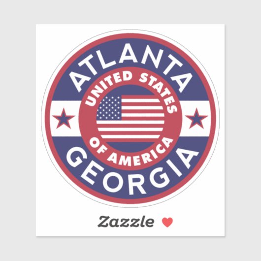 Sticker ATLANTA, Géorgie (Feuille)