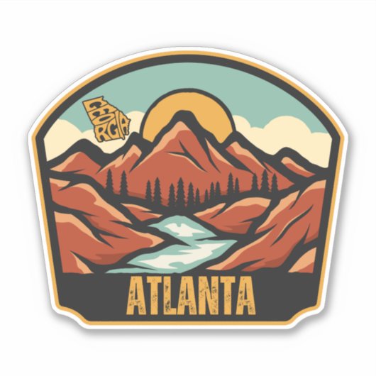 Sticker Atlanta, Géorgie (Devant)