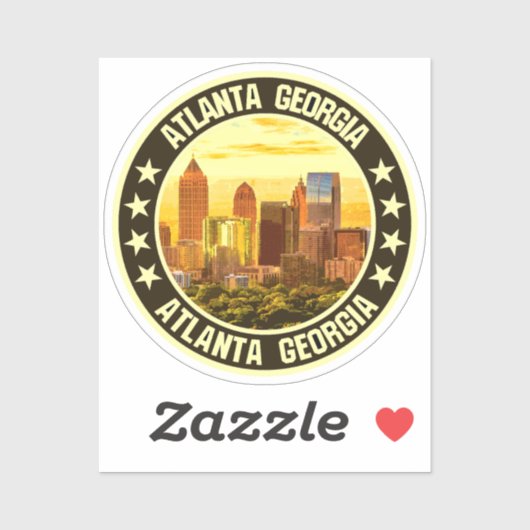 Sticker Atlanta Géorgie (Feuille)