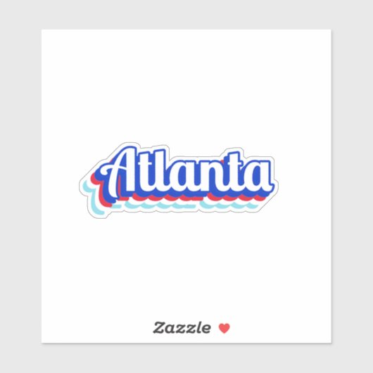 Sticker Atlanta vintage (Feuille)