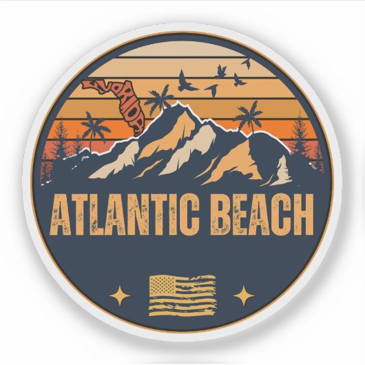 Sticker Atlantic Beach, Floride (Devant)