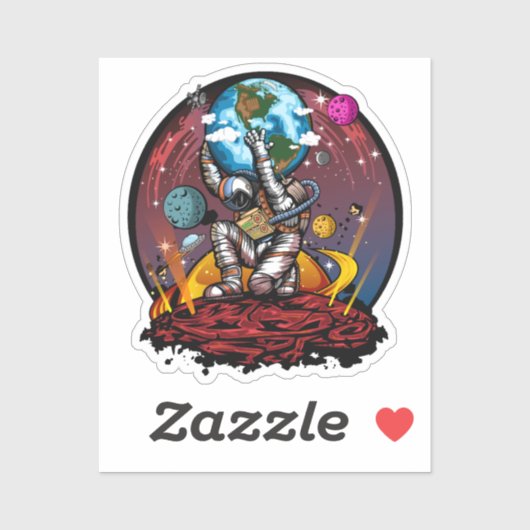 Sticker Atlas Space Man (Feuille)