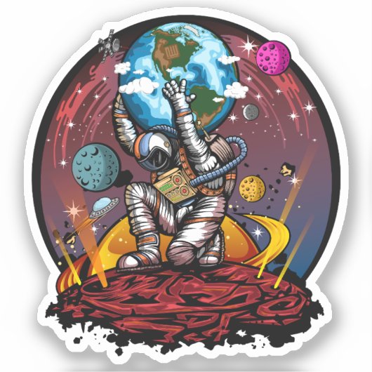 Sticker Atlas Space Man (Recto)
