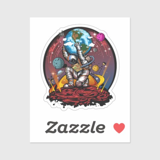 Sticker Atlas Space Man (Feuille)