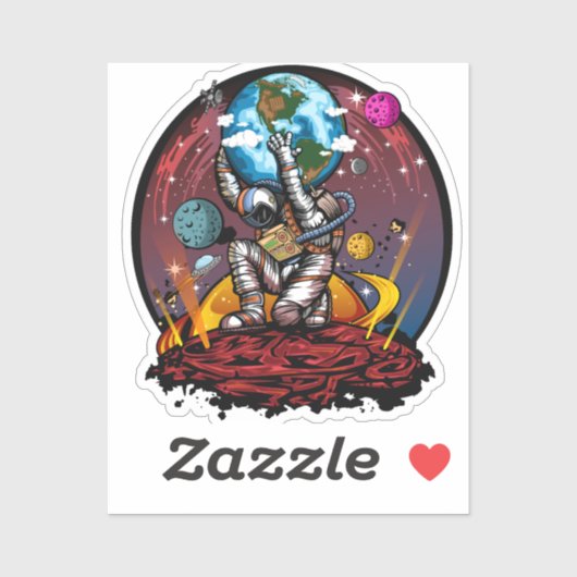 Sticker Atlas Space Man (Feuille)