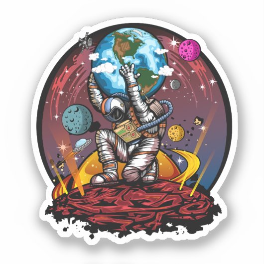 Sticker Atlas Space Man (Recto)