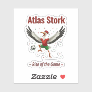 Sticker Atlas Stork Mascotte de Football Maroc - L'essor d