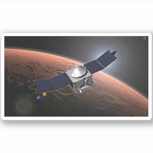 Sticker Atmosphère Mars Et Mission D'Évolution Volatile. (Devant)
