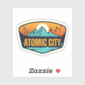 Sticker Atomic City, Idaho (Feuille)