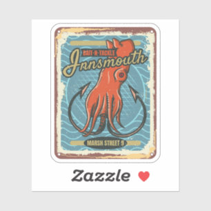 Sticker Attaque à l'intérieur de la bouche et pêche Lovecr