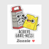 Sticker Atteindre Gratesse Funny Fromage Puns (Feuille)