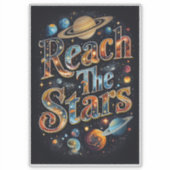 Sticker Atteindre les Étoiles – Explosion de Couleurs (Devant)