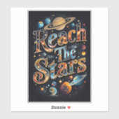 Sticker Atteindre les Étoiles – Explosion de Couleurs (Feuille)