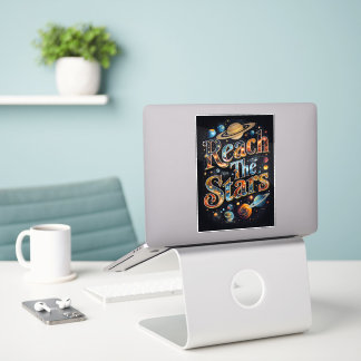 Sticker Atteindre les Étoiles – Explosion de Couleurs
