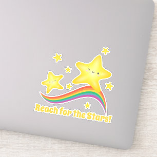 Sticker Atteindre Pour Les Étoiles Encourageant Les Mots M