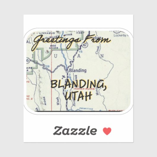 Sticker Atteindre Utah Vintage (Feuille)