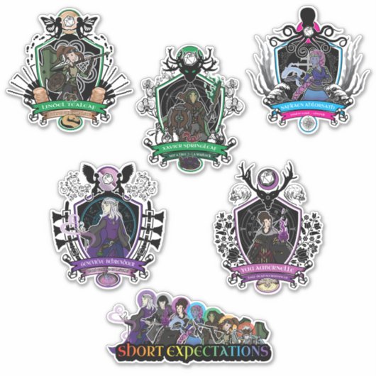 Sticker Attentes courtes (Devant)