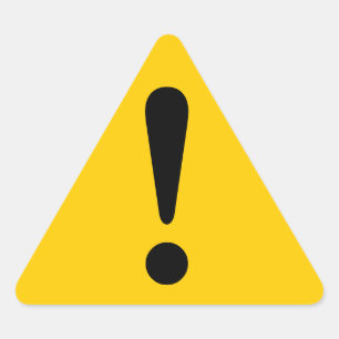 Sticker Attentie Sticker Uitroepapparatuur Werk