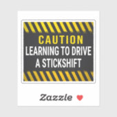 Sticker Attention Apprendre à Conduire un Manuel (Feuille)