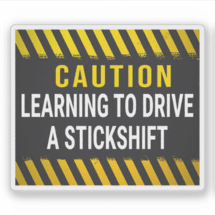 Sticker Attention Apprendre à Conduire un Manuel