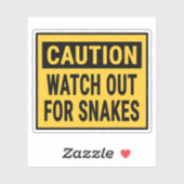 Sticker Attention Aux Serpents (Feuille)