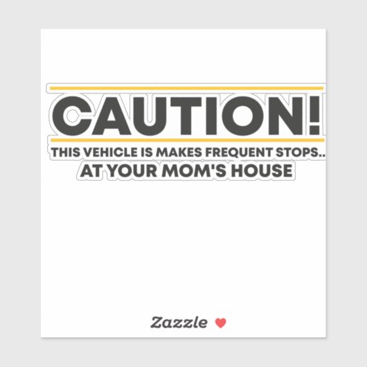 Sticker Attention ce véhicule est Fréquent Stops... à (Feuille)