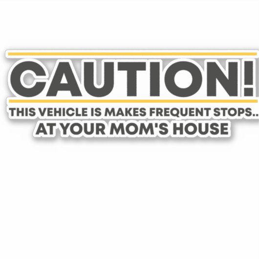 Sticker Attention ce véhicule est Fréquent Stops... à (Devant)