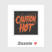 Sticker Attention Chaud (Feuille)