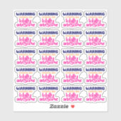 Sticker Attention, Les contenus sont totalement géniaux - (Feuille)