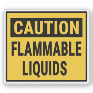 Sticker Attention Liquides inflammables
