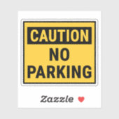 Sticker Attention Pas De Parking (Feuille)