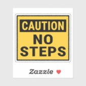 Sticker Attention, pas d'étapes (Feuille)