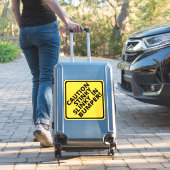 Sticker Attention Stinky Slinky dans Bumper! (Valise Insitu)