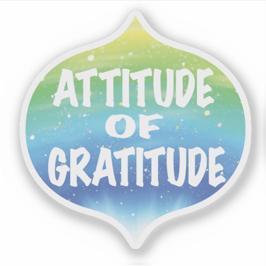 Sticker Attitude de la gratitude Inspirationnelle Dire (Devant)