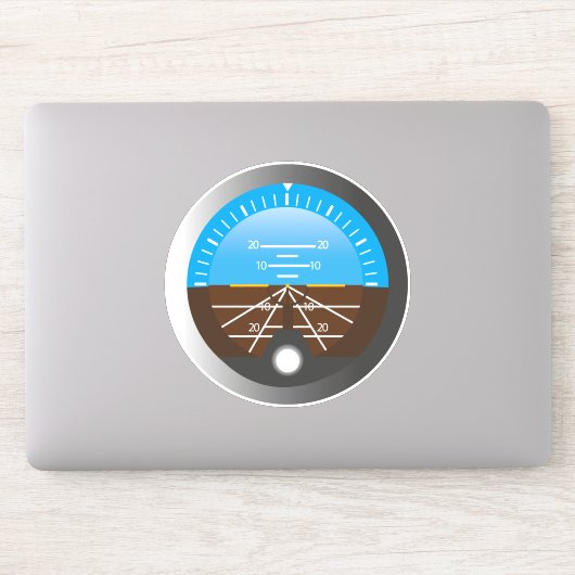 Sticker Attitude du pilote d'avion Gyro Cadran du poste de (Ordinateur)