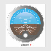 Sticker Attitude du pilote d'avion Gyro Cadran du poste de (Feuille)