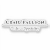 Sticker Attractive Simple Professional Plain Minimalist (Devant)