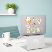 Sticker Attrape-rêve Bohème Fleurs Papillon (Ordinateur portable sur le bureau)