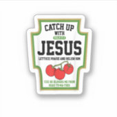 Sticker Attraper Jésus Échappe Avec Jésus (Devant)