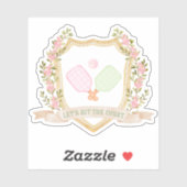 Sticker Attrapons la Cour | Pickleball Preppy (Feuille)