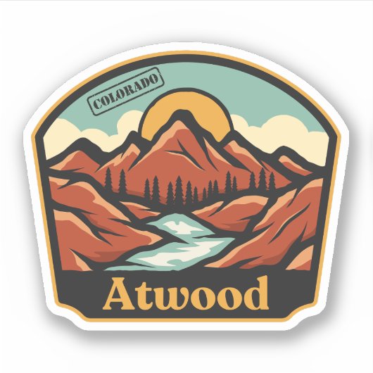 Sticker Atwood, Colorado (Devant)
