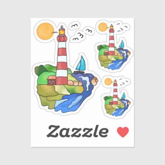 Sticker Au bord de la mer (Feuille)