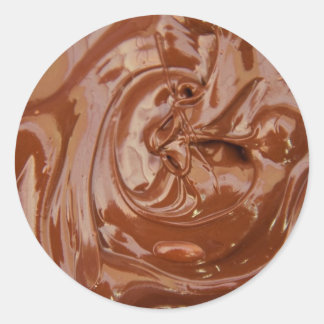 Sticker au chocolat fondu